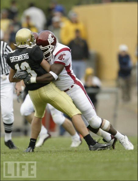D.D. Acholonu making a sack