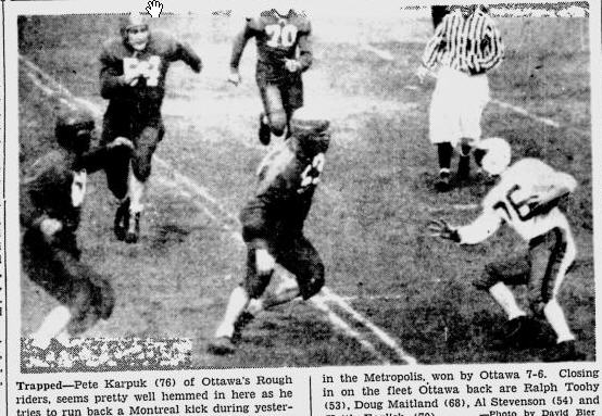Pete Karpuk in action in 1949