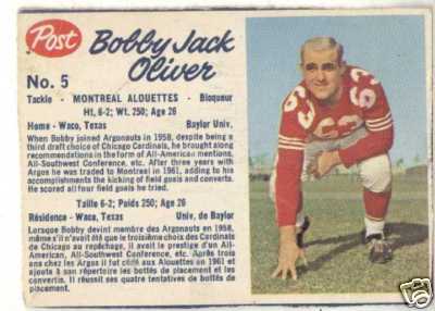 1963 Post Bobby Jack Oliver